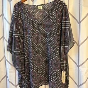 O'Neill Black and purple women’s swim coverup